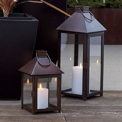 small metal lanterns